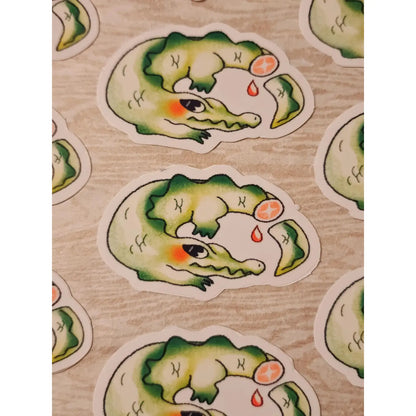 Glossy Crocodile Vinyl Sticker