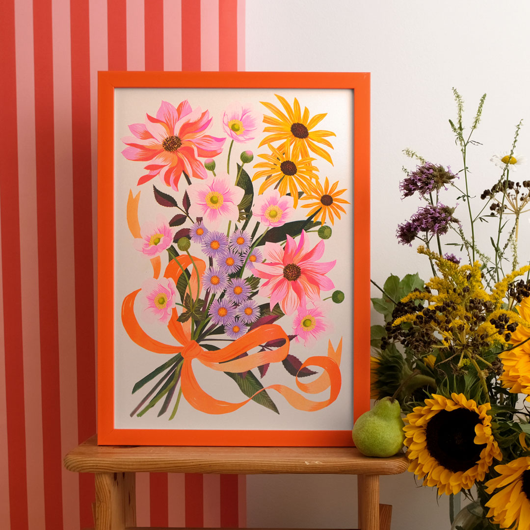 Autumn Bouquet - A3 Risograph Print