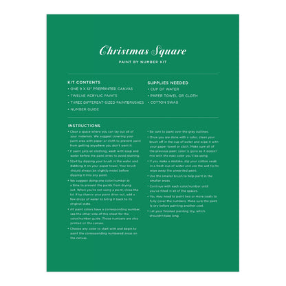 Joy Laforme Christmas Square 9 x 12 Paint by Number Kit