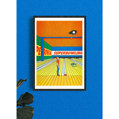 Super Bowling - A3 Poster - Simon Bailly