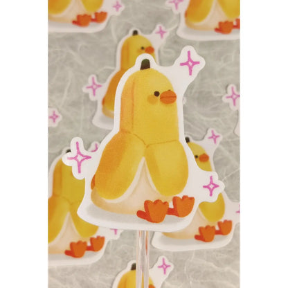 Glossy Banana Duck Vinyl Sticker