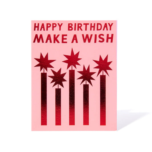 Make A Wish Birthday Foil Greeting Card