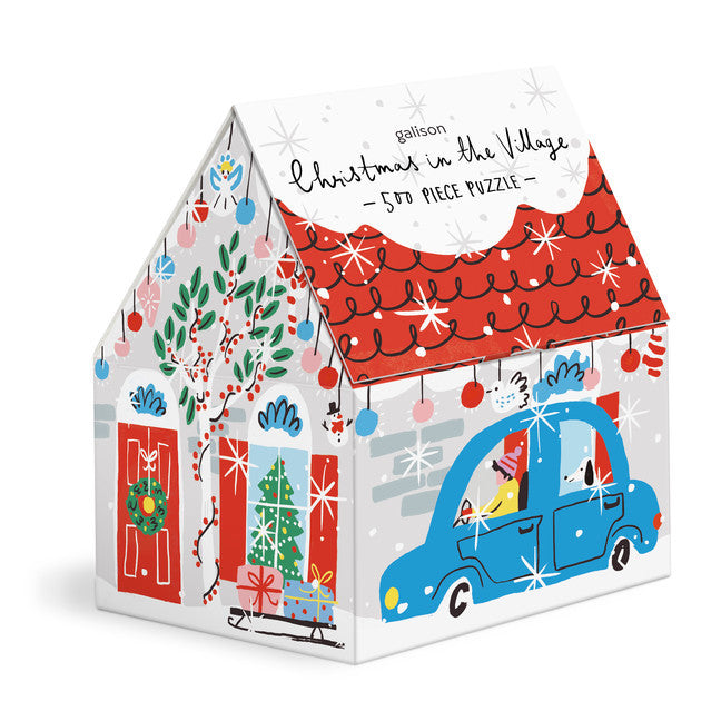 Christmas in the Village 500 Piece House Puzzle