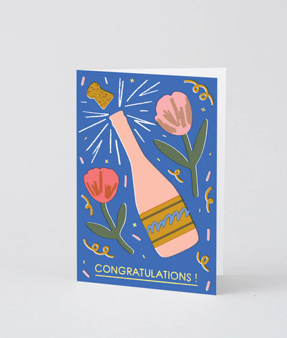 Congratulations Champagne - Greeting Card
