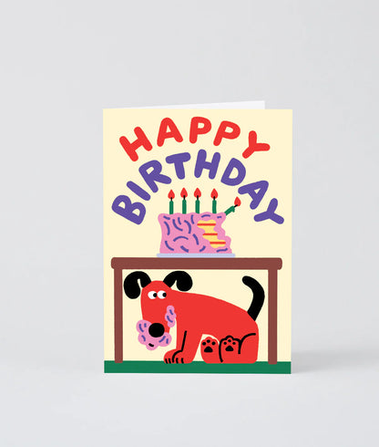 Happy Birthday Dog Ate The Cake - Greeting Card