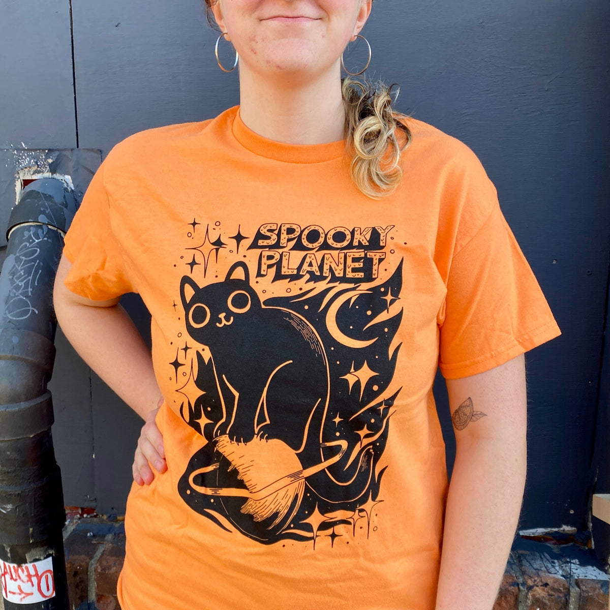 Spooky Planet Cat Tee