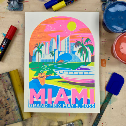 Miami Grand Prix Screen Print