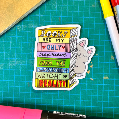 Book Crush Vinyl Sticker