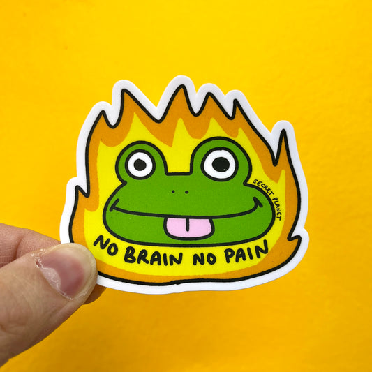 No Brain No Pain Vinyl Sticker