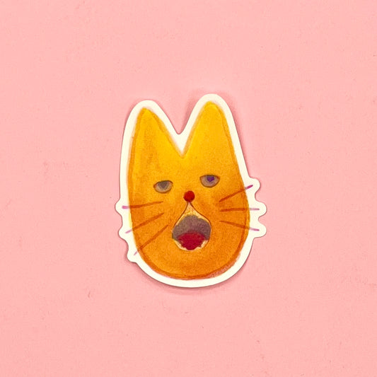 Yelling Cat Sticker
