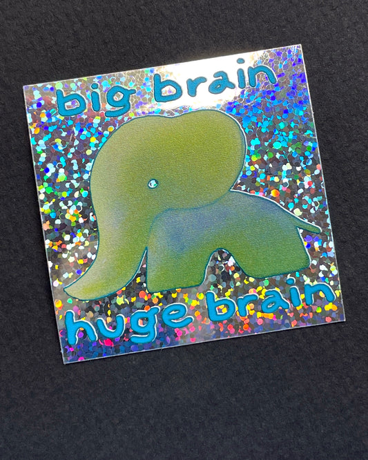 Glitter Brain Sticker