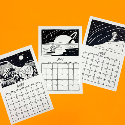 Space Pals 2024 Illustrated Calendar
