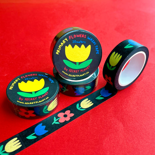 Primary Flowers Washi Tape