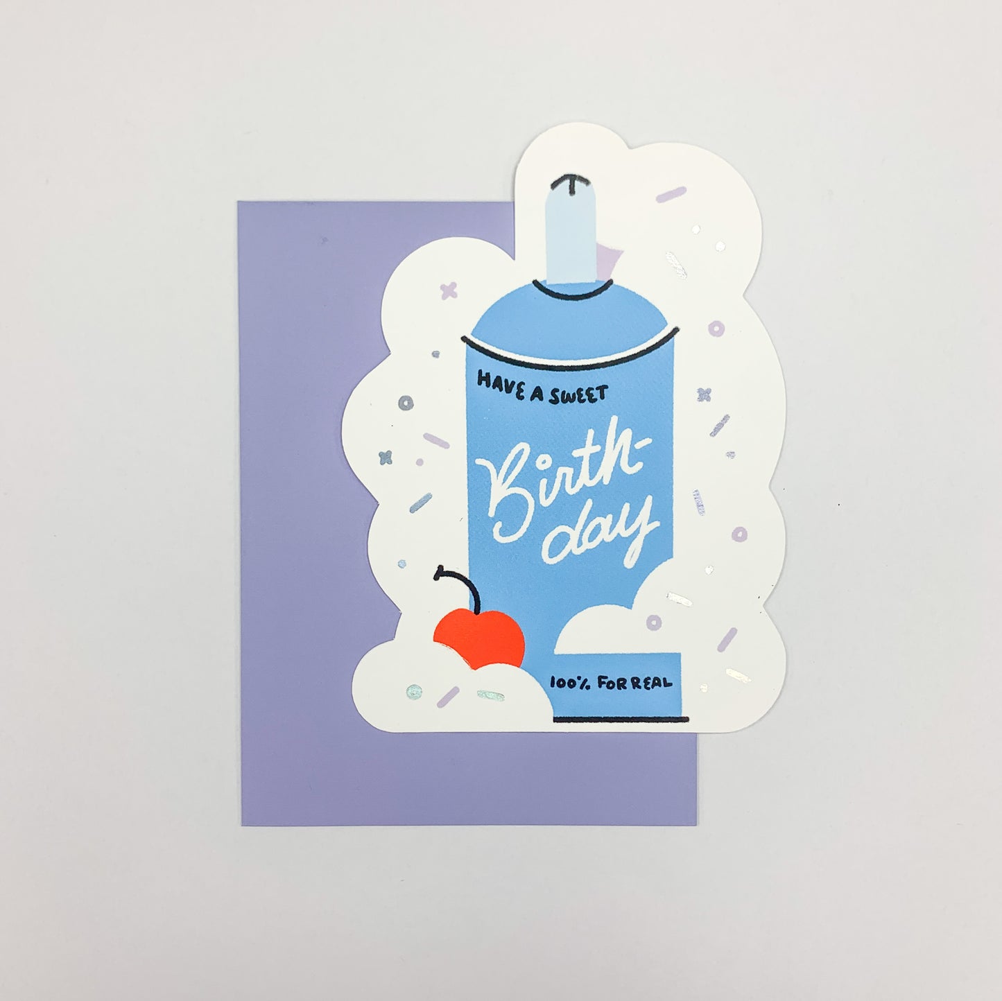 Have a Sweet Birthday Die Cut Flat Greeting Card