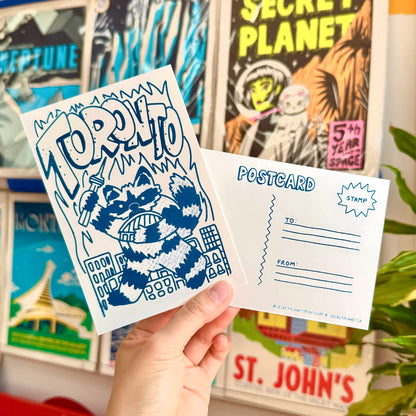 Toronto Kaiju Raccoon Postcard