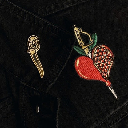 Pomegranate Love Embroidered Patch