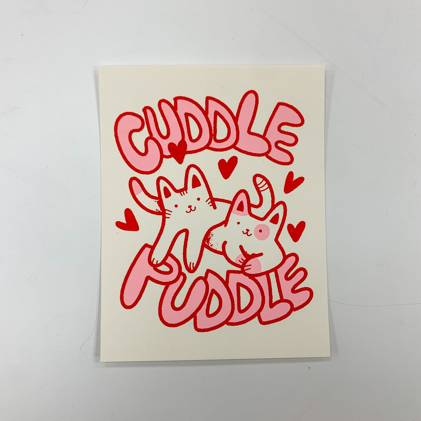 Cuddle Puddle Valentines Card
