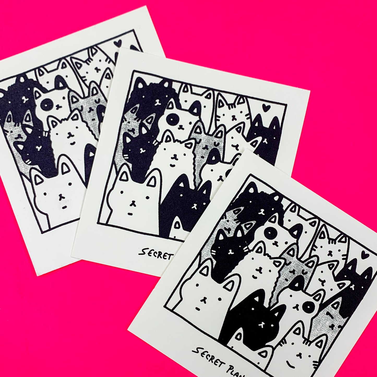 Cat Army 5" Print
