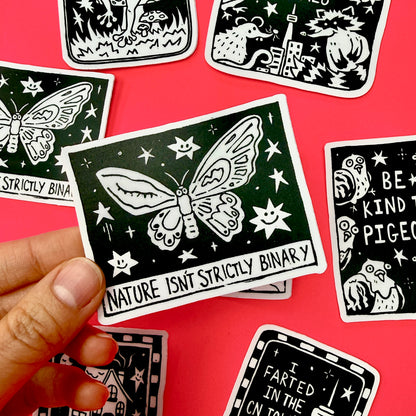 Nature Isn't Binary Sticker