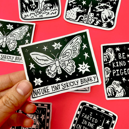 Nature Isn't Binary Sticker