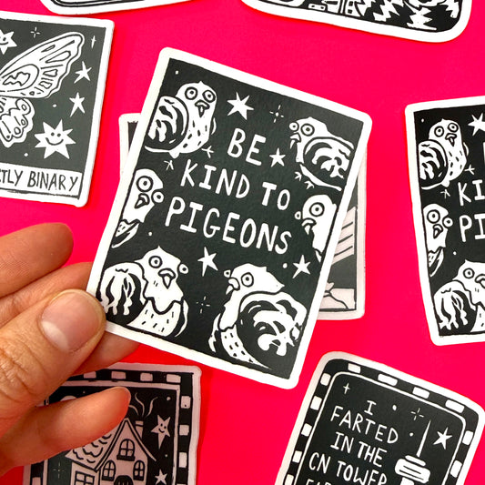 Be Kind To Pigeons Sticker