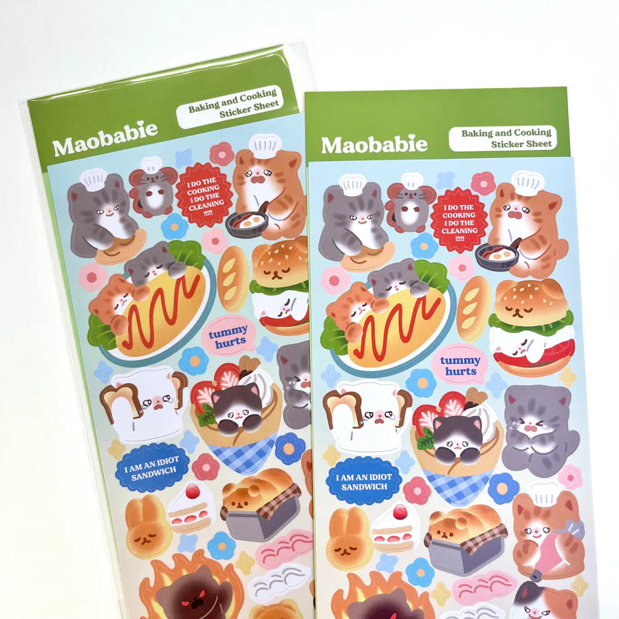 Cooking and Baking Kitties - Sticker Sheet