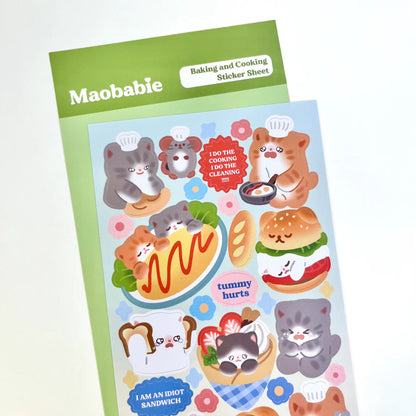 Cooking and Baking Kitties - Sticker Sheet