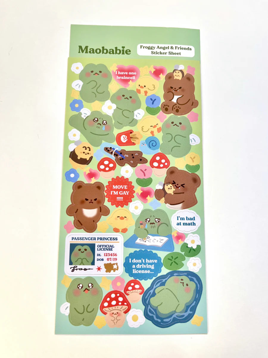 Froggy Angel & Friends - Sticker Sheet