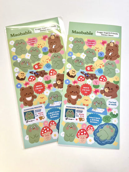 Froggy Angel & Friends - Sticker Sheet