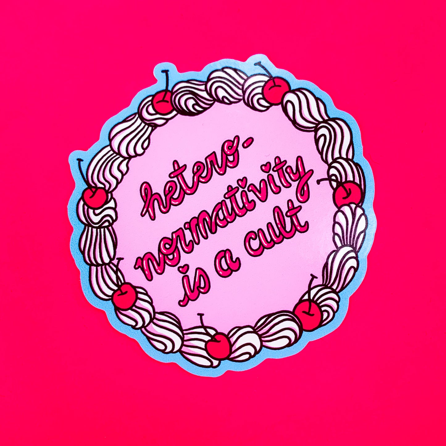 Heteronormativity is a Cult Cake Sticker