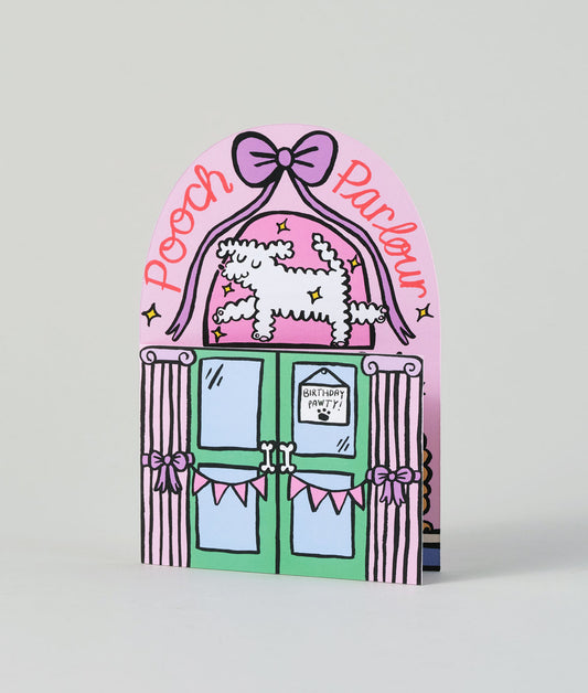 Pooch Parlour Fold Out Greeting Card