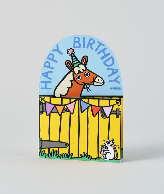 Farmyard Birthday Fold Out Greeting Card