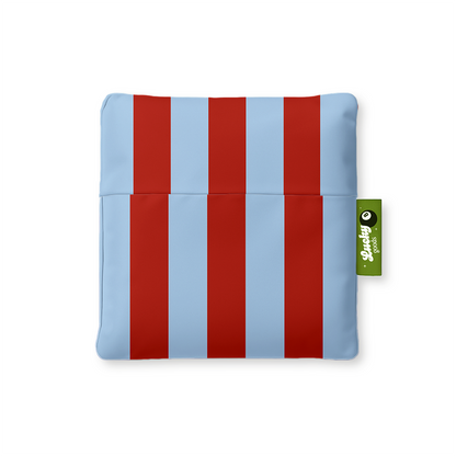 Blue & Maroon Stripes Foldable Nylon Tote