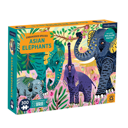 Asian Elephants 300 Piece Puzzle