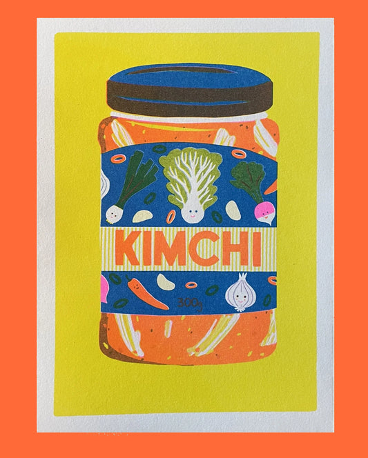 Kimchi Mini Risograph Print