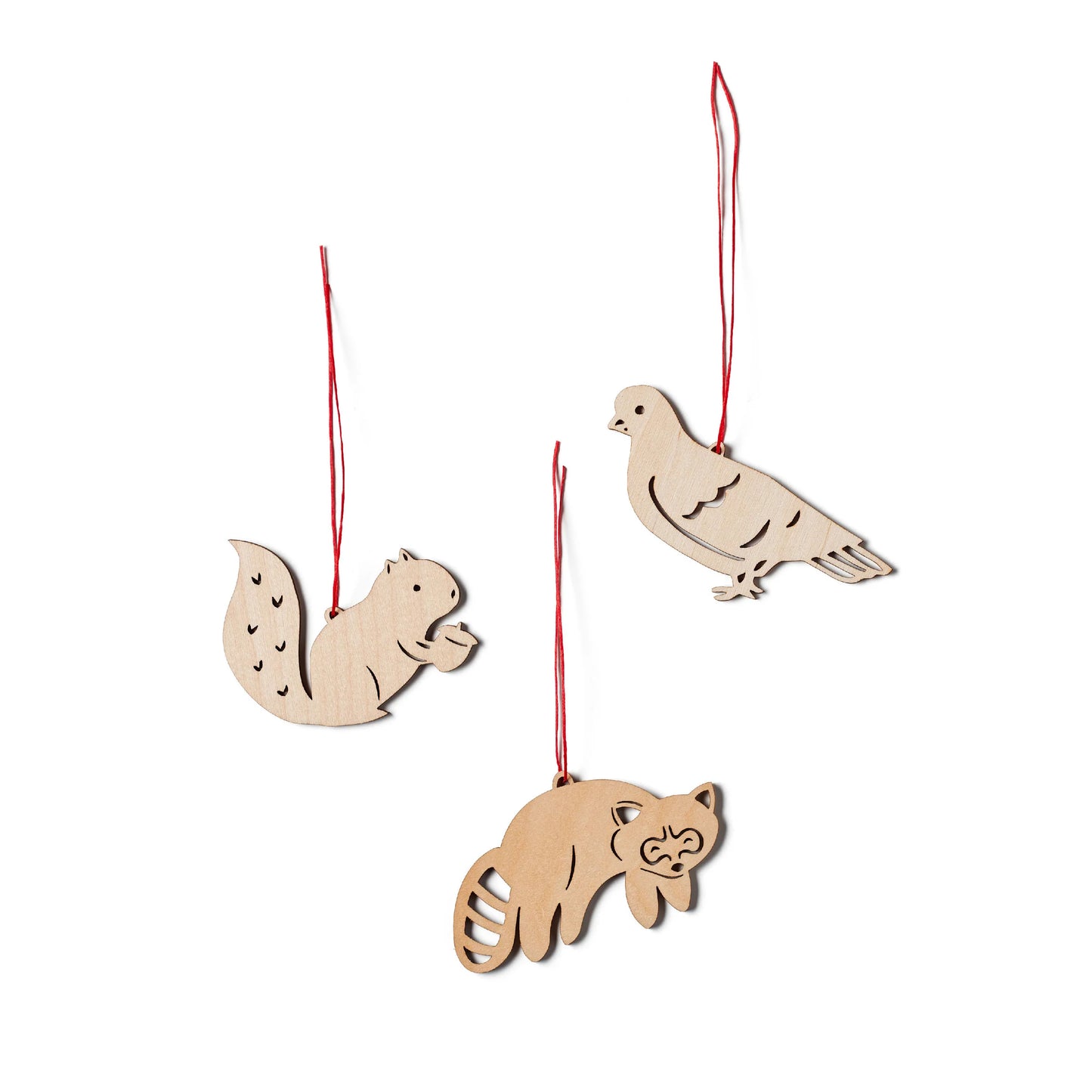 Toronto Ornaments - Critters (Raccoon, Pigeon, Squirrel)