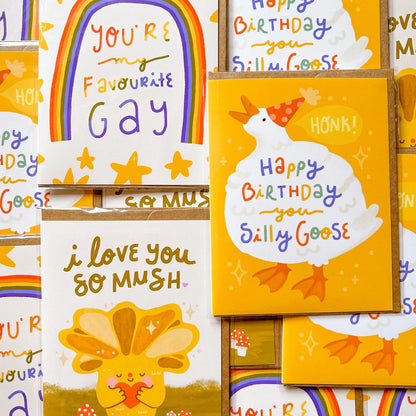 Happy Birthday you Silly Goose Greeting Card