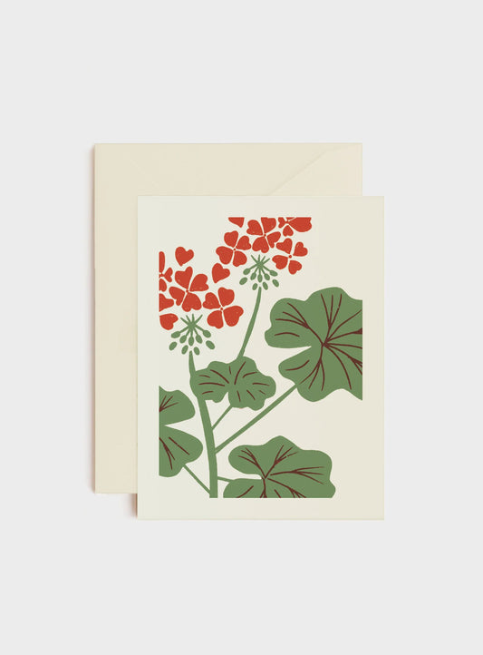 Geranium Greeting Card