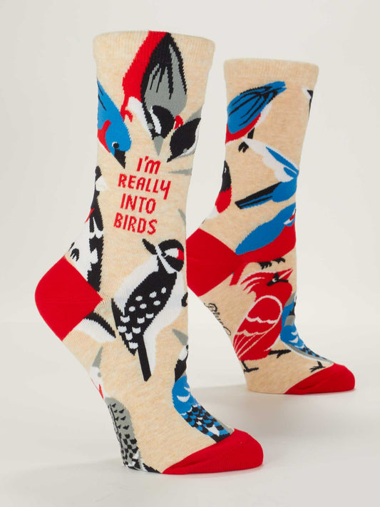 Really Into Birds Crew Socks - W
