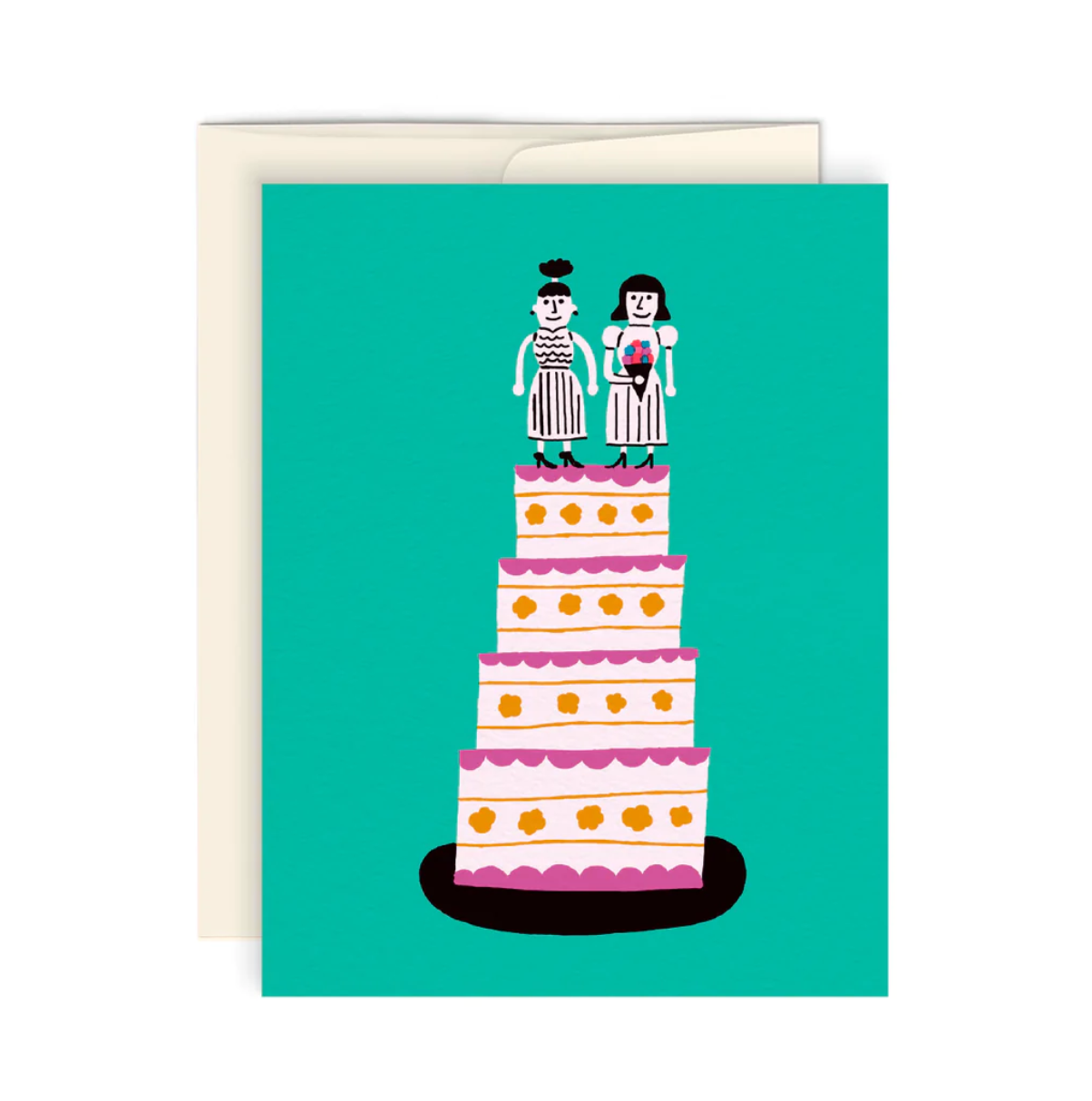 Lesbian Wedding Cake Greeting Card
