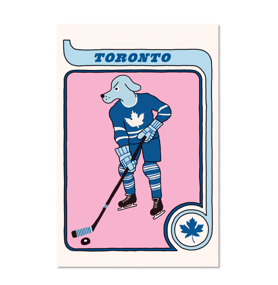 Toronto Hockey Dog Postcard