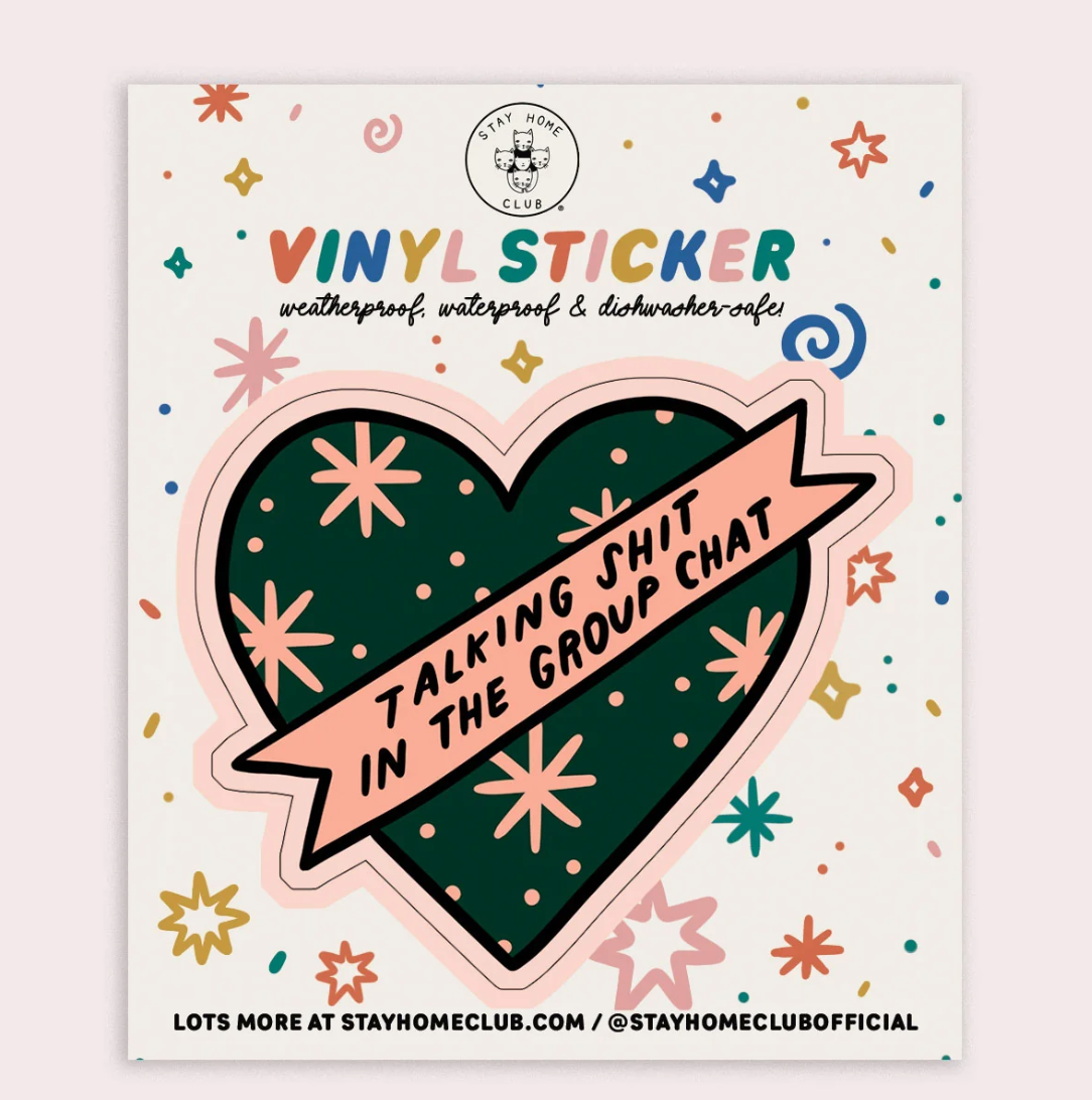 Group Chat Heart Vinyl Sticker