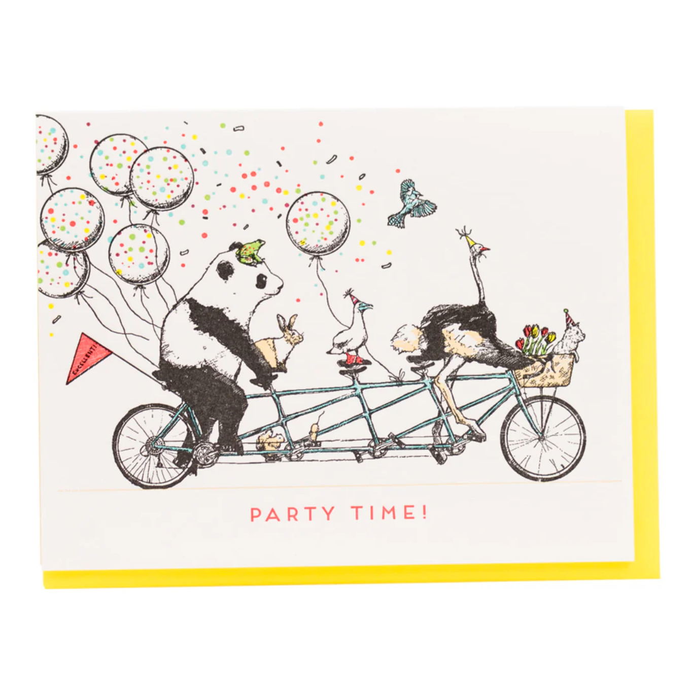 Tandem Bike Party Greeting Card