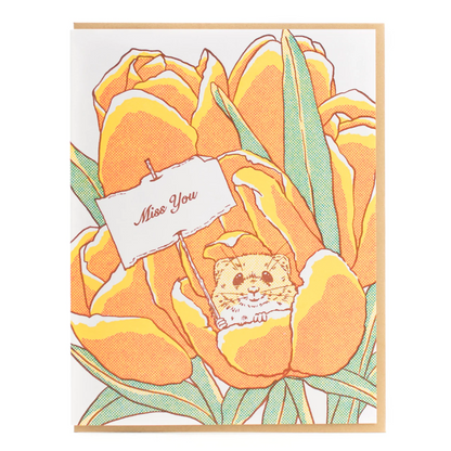 Miss You Mouse Greeting Card