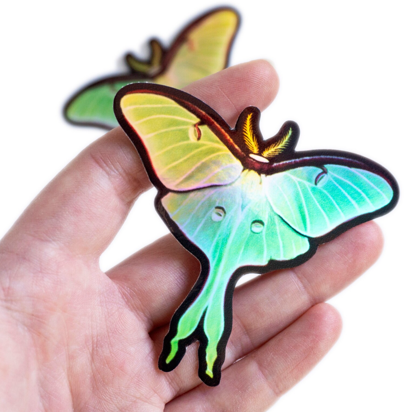 Luna Moth Holographic Vinyl Sticker