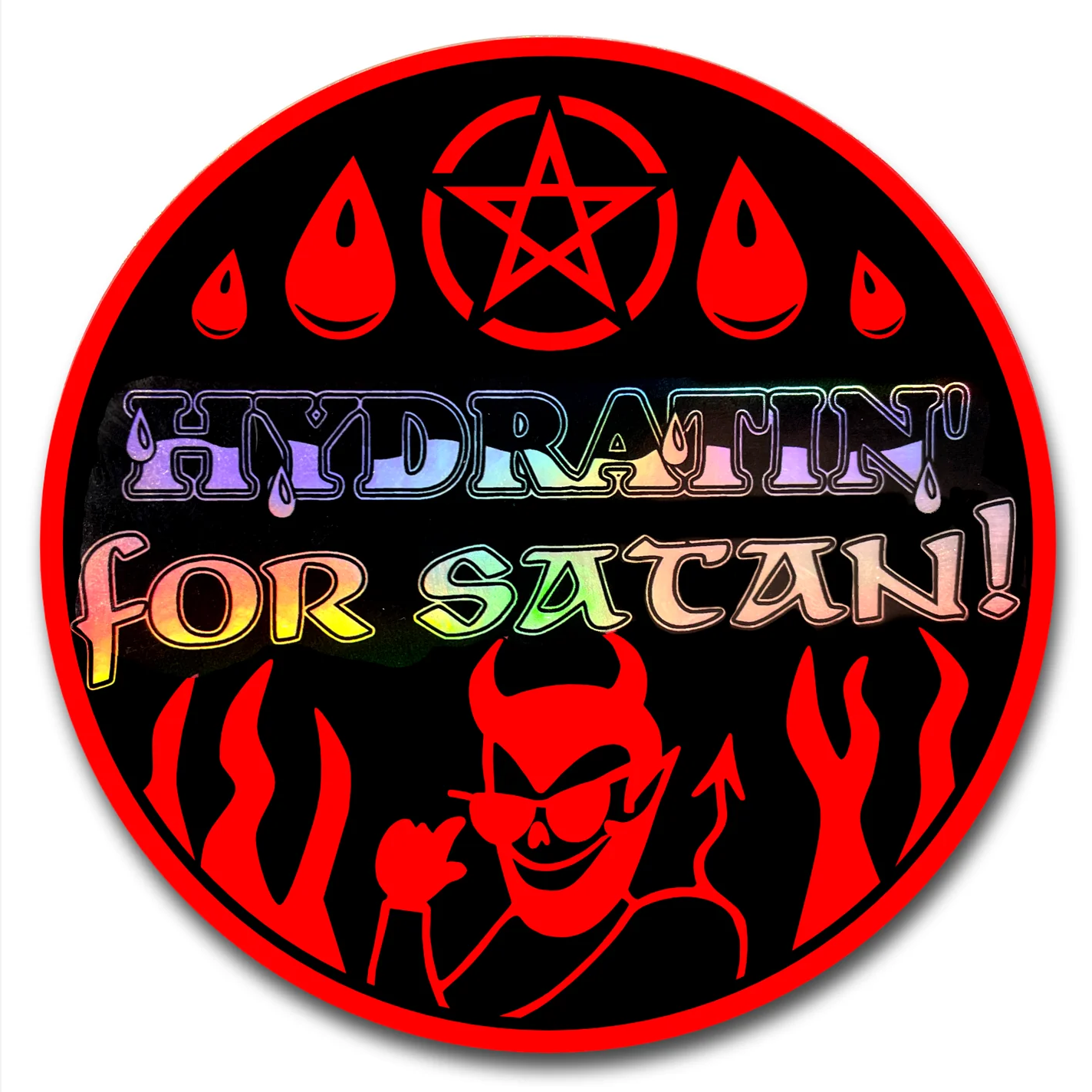 Hydratin' For Satan Vinyl Sticker