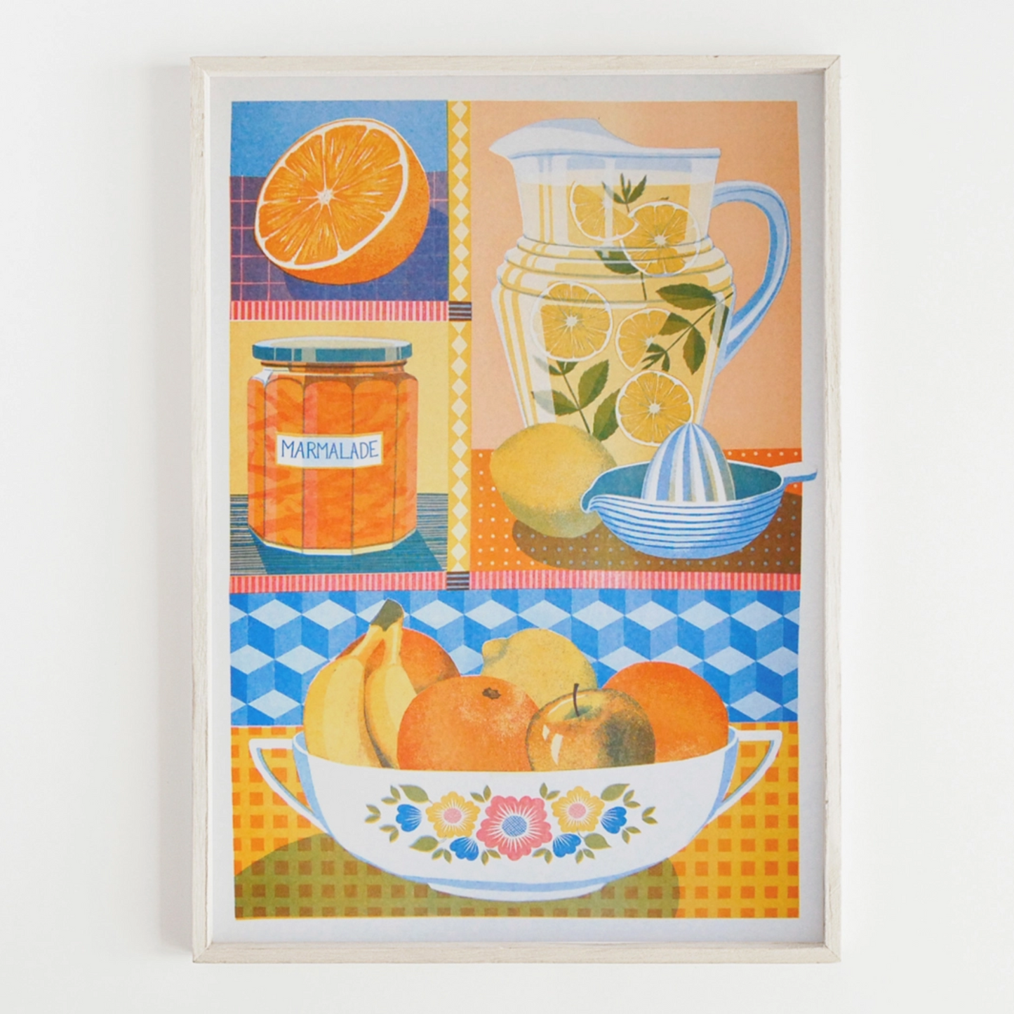 Orange & Lemon - A3 Risograph Print