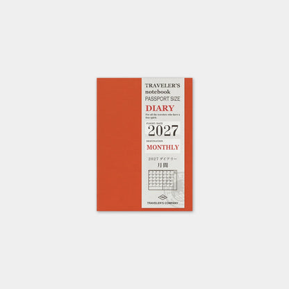 TRAVELER'S notebook Refill 2027 Monthly (Passport Size)