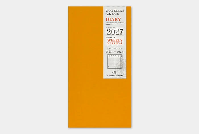 TRAVELER'S notebook Refill 2027 Weekly Vertical (Regular Size)
