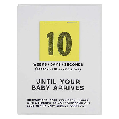Countdown Until Your Baby Arrives Greeting Card